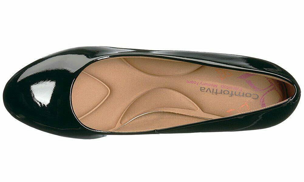 Comfortiva Amora Black Goat Patent 10 WW (EE)