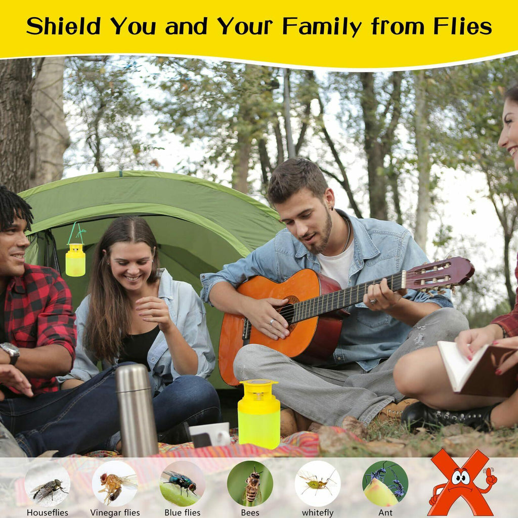 Outdoor Fly Trap Hanging Solar Powered Reusable Indoor Non-Toxic Flying Insects