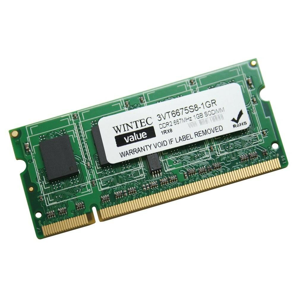 Wintec Value MHz 1GB SODIMM Retail 1Rx8 1 Not a Kit (Single) DDR2 667 (PC2 5300)