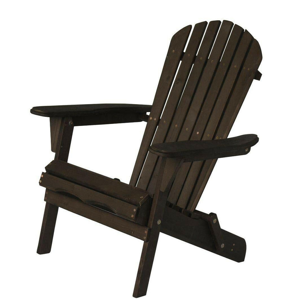 W Home Adirondack Chair Bristro Set, Standard, Dark Brown