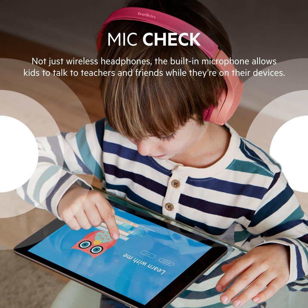 Belkin SoundForm Mini - Wireless Bluetooth Headphones for Kids with 30H Battery
