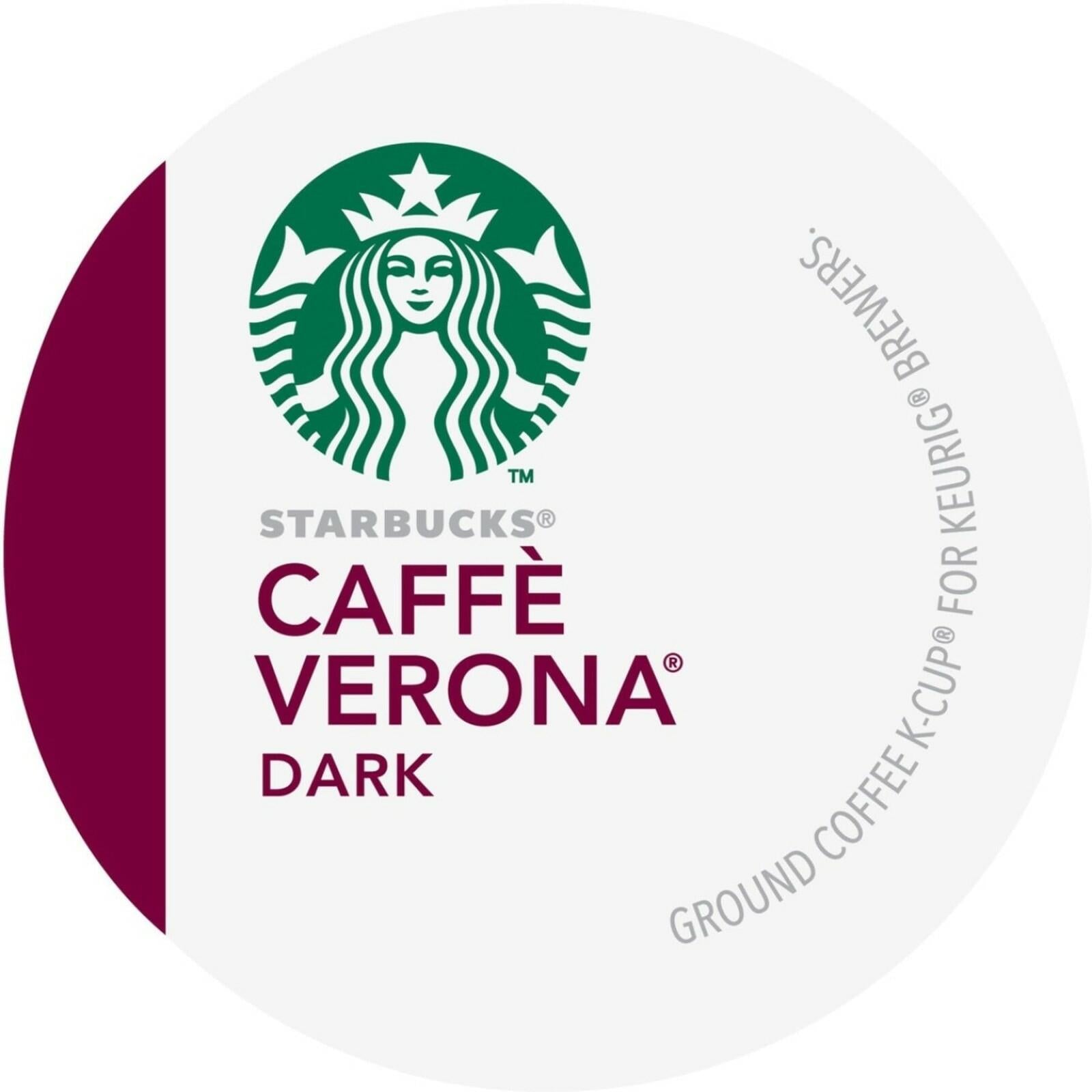 Starbucks K-Cup Coffee Pods, Dark Roast Hot or Iced Coffee, Caffè Verona, 24