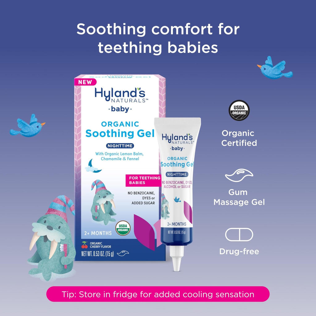 Hyland's Baby Organic Night Oral Soothing Gel, with Chamomile, Calendula, and
