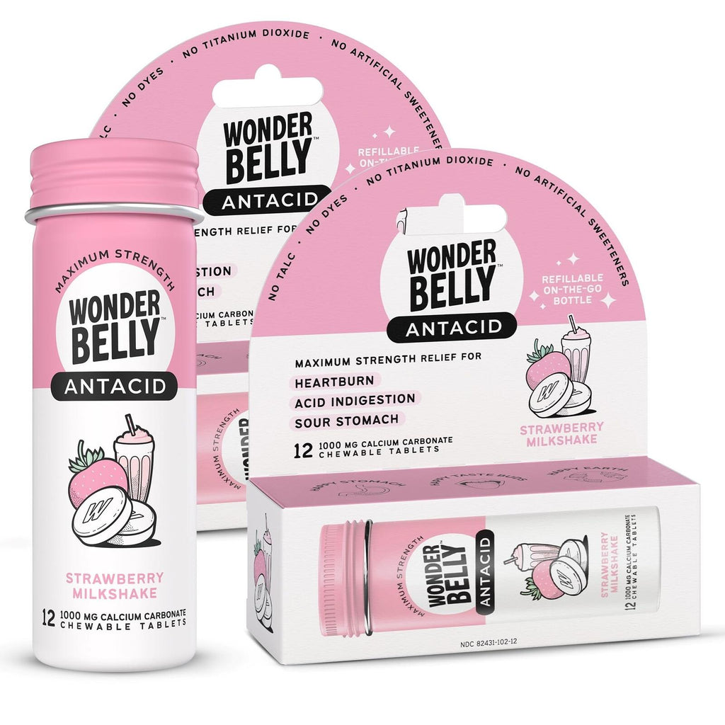 Wonderbelly Antacid, Effective Heartburn & Instant Acid Indigestion Relief,