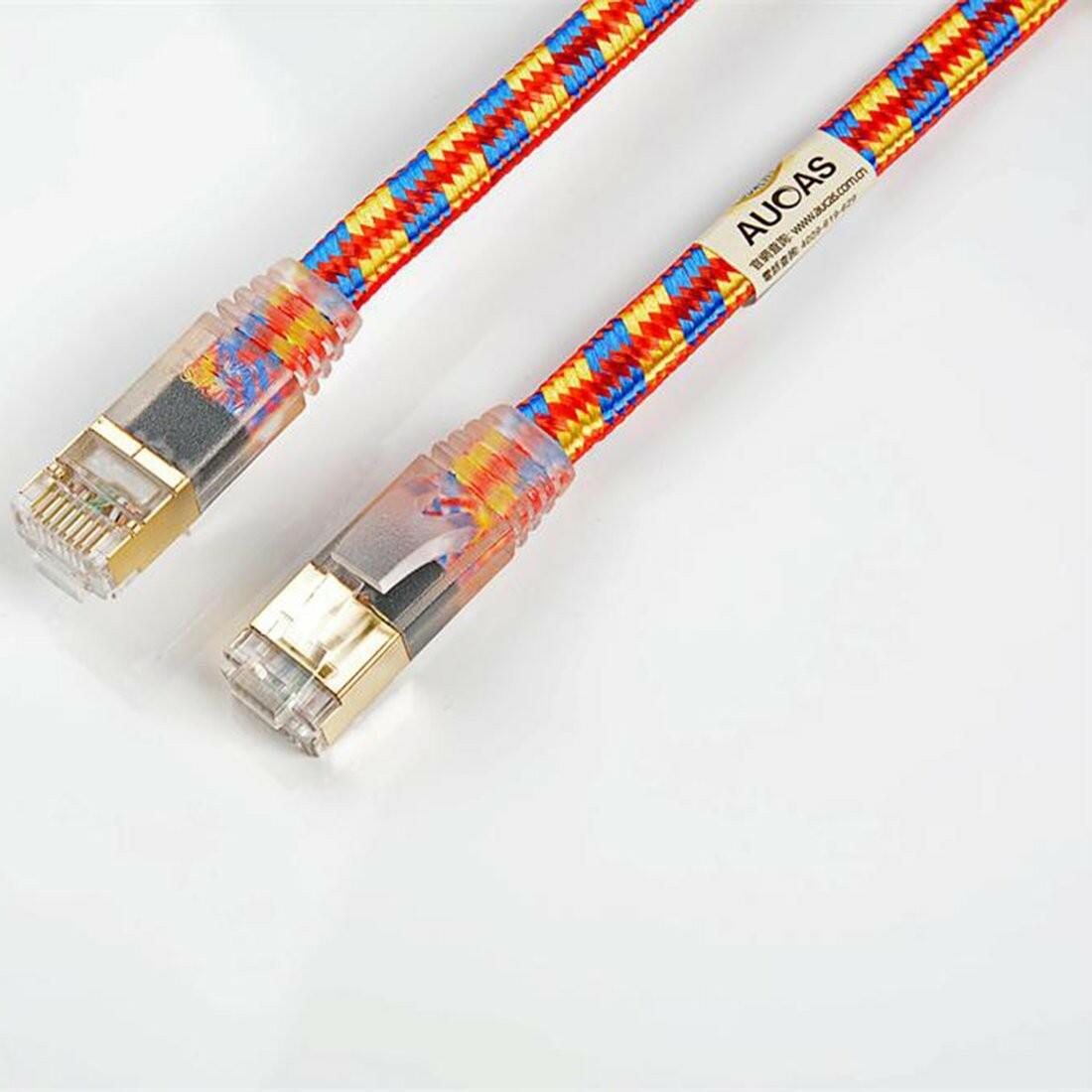CAT7 Ethernet Cable Ultra-Slim, High Speed (10Gigabit 600MHz) Braided Shielded