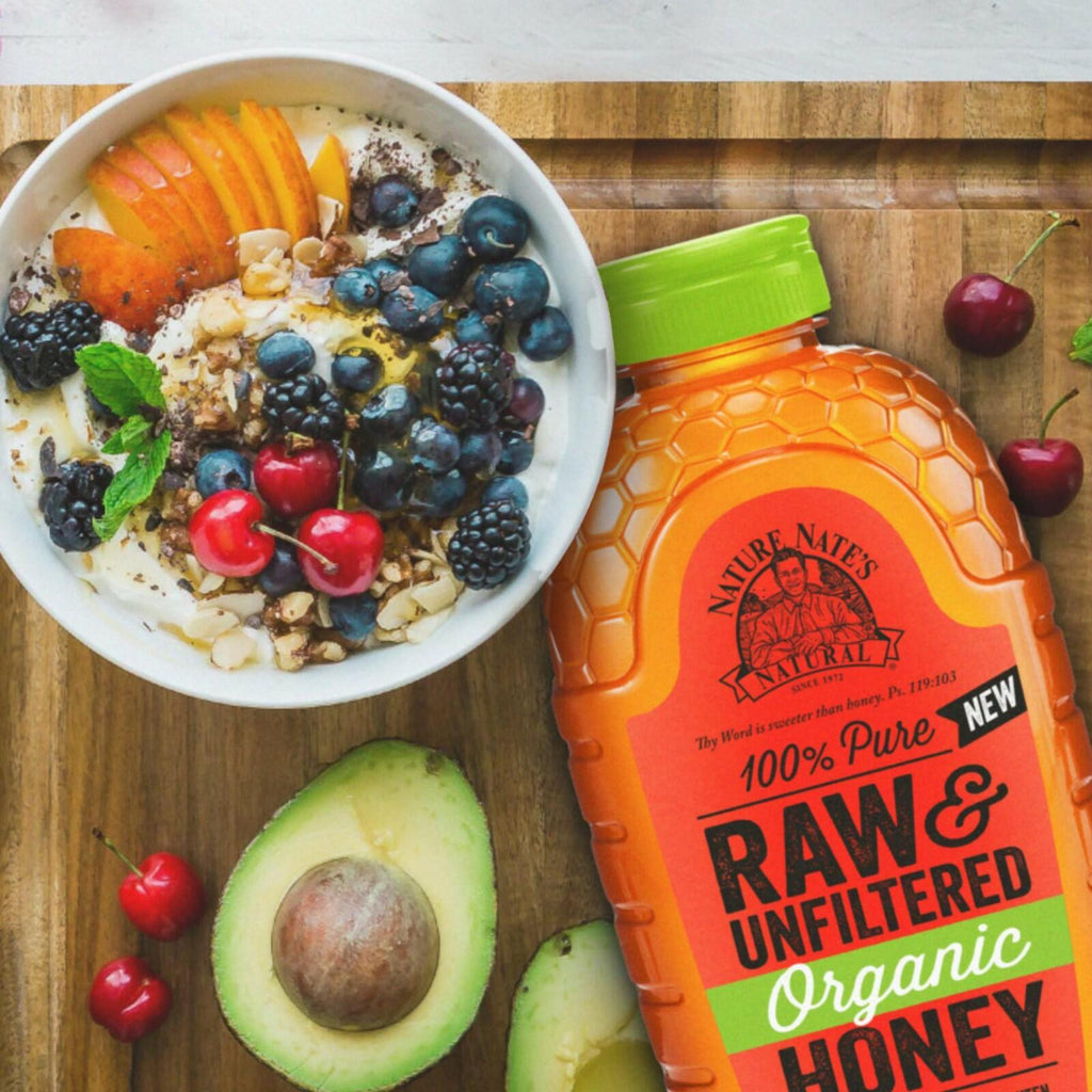 Nature Nate’s 100% Pure Raw & Unfiltered Organic Honey; Product of Brazil and