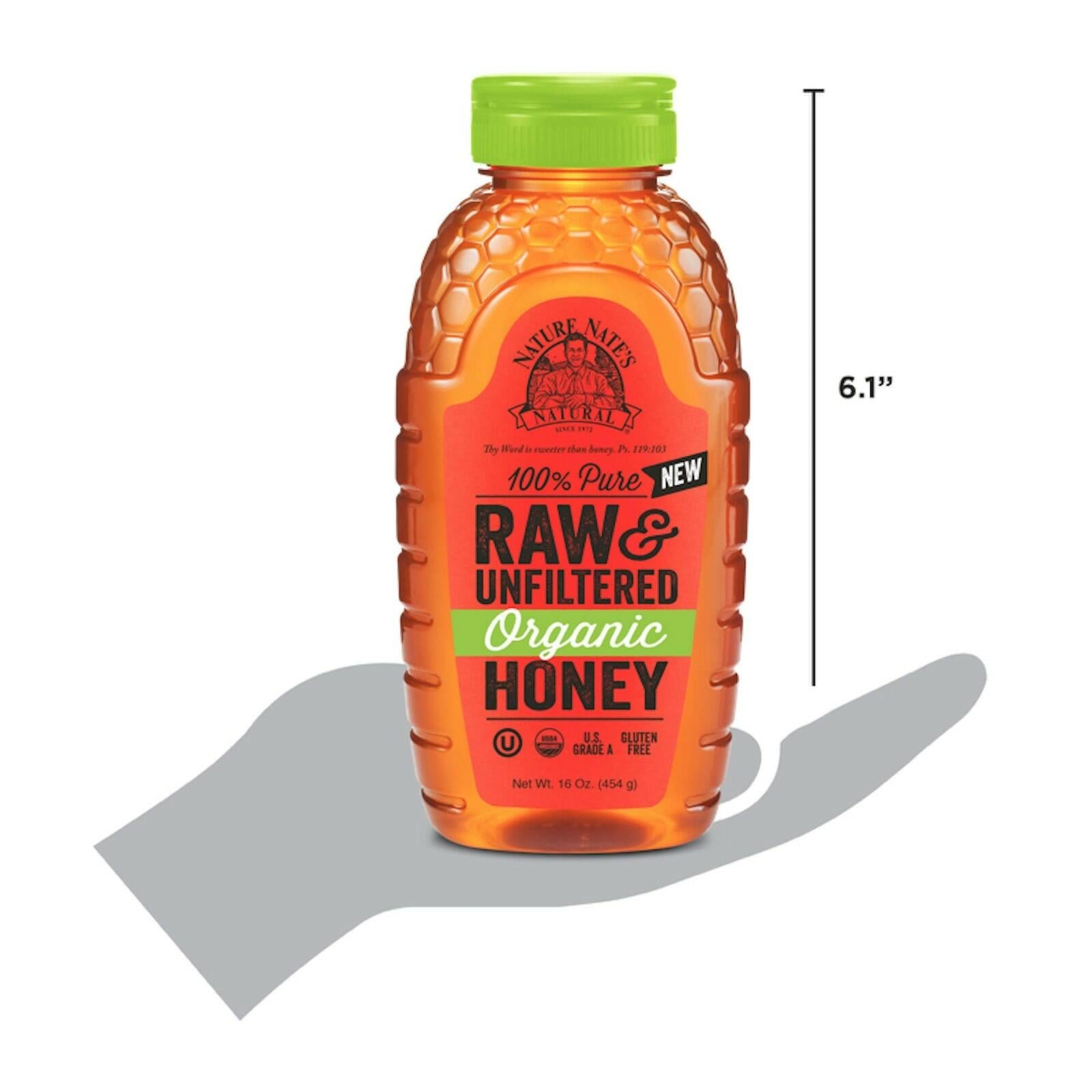Nature Nate’s 100% Pure Raw & Unfiltered Organic Honey; Product of Brazil and