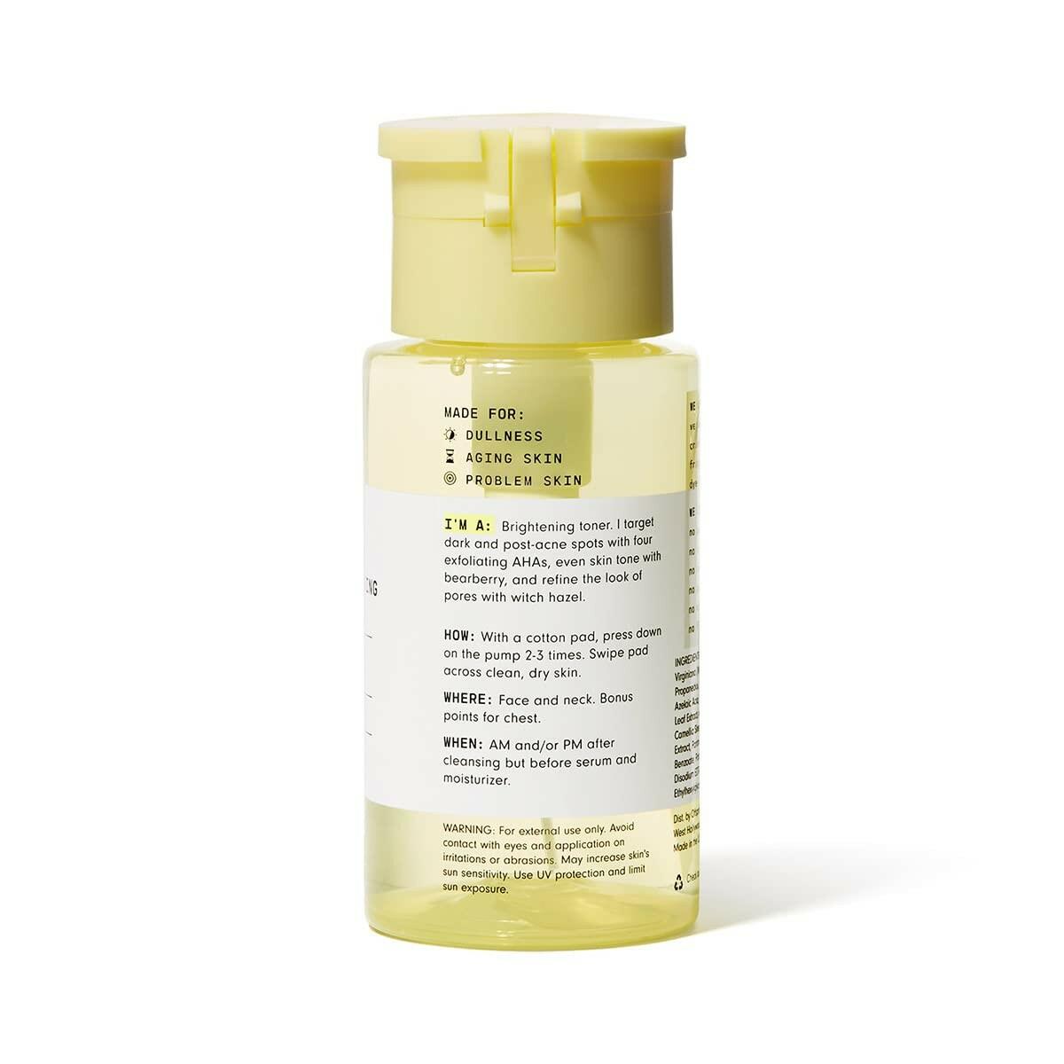 Versed Weekend Glow Daily Brightening AHA Liquid Exfoliant - Exfoliating