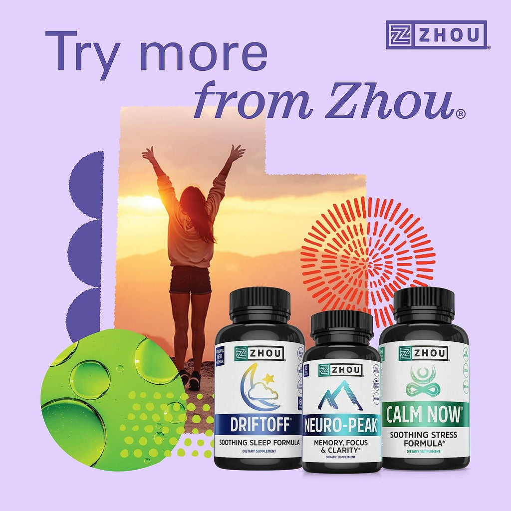 Zhou Ashwagandha - Ashwagandha and Rhodiola for Women & Men, Adaptogen