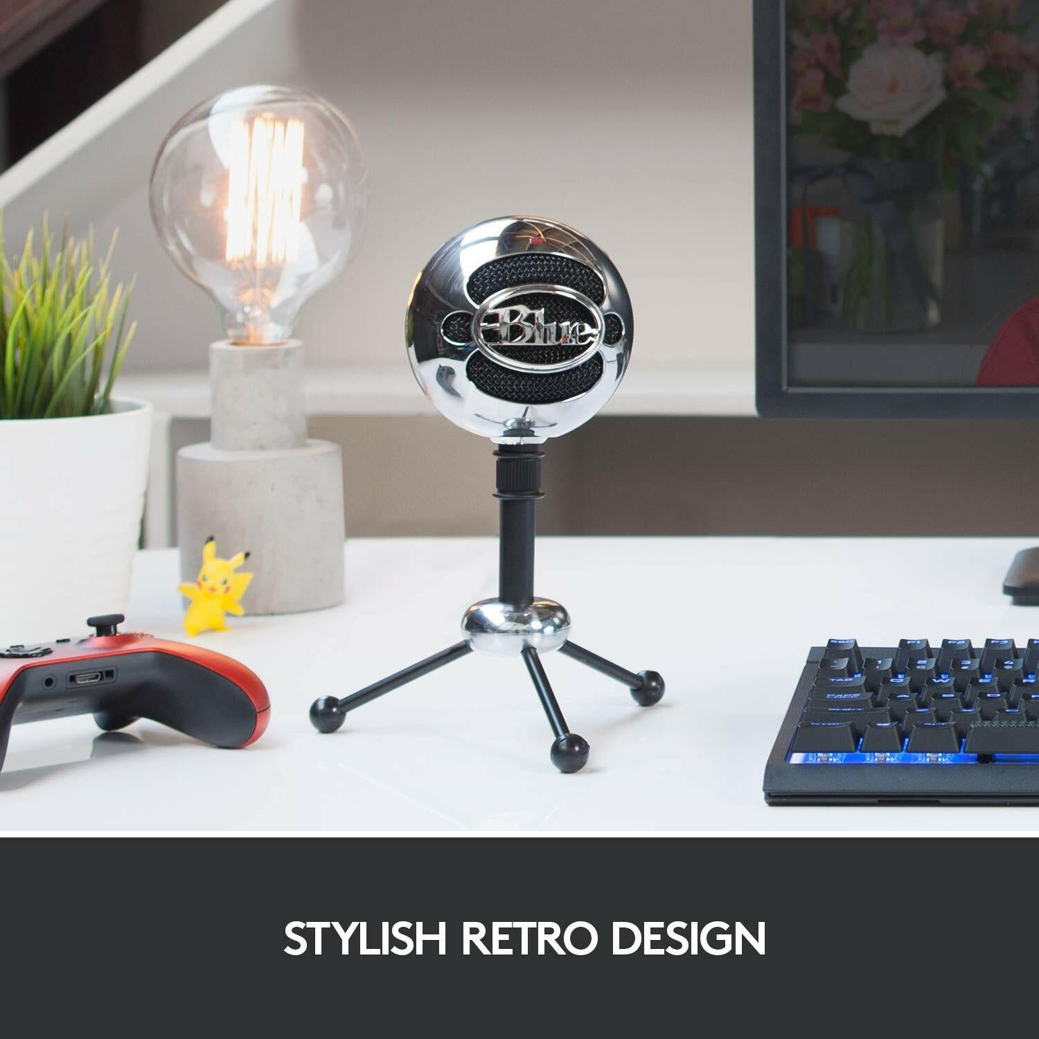 Logitech for Creators Blue Snowball USB Microphone for PC, Mac, Gaming,