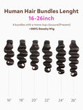Body Wave Bundles Human Hair Human Hair Extensions Natural Brazilian Virgin U...