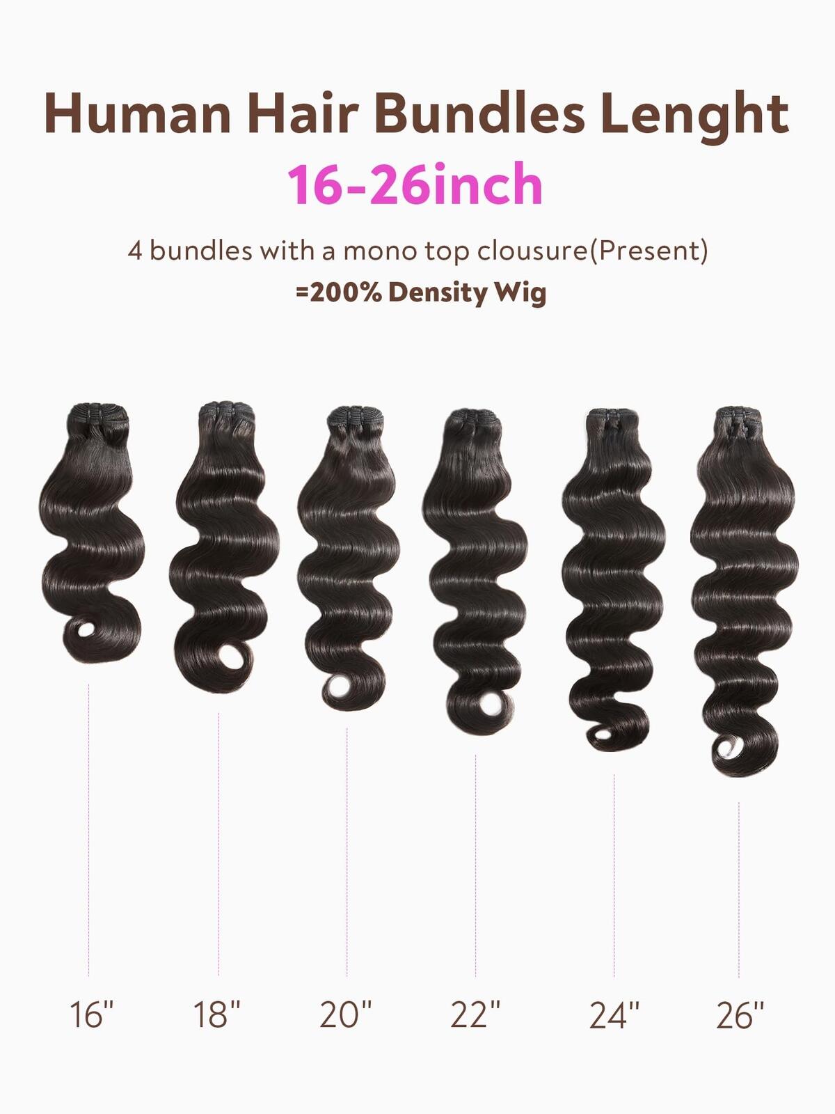 Body Wave Bundles Human Hair Human Hair Extensions Natural Brazilian Virgin U...
