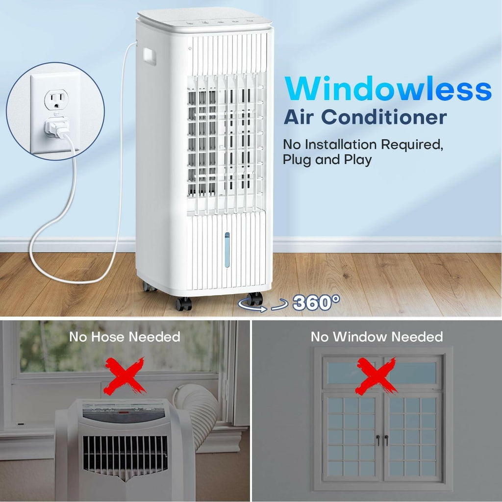 MYICY 25" Windowless Air Conditioner with Double Tanks for 16H Cooling, 25ft