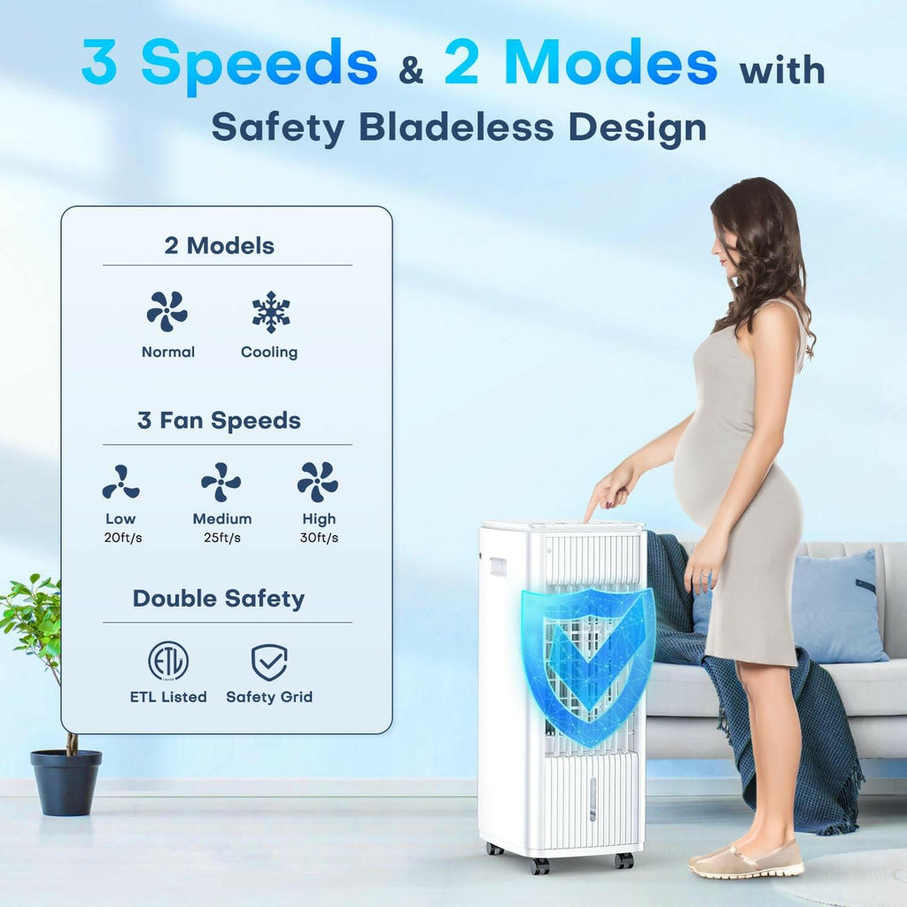 MYICY 25" Windowless Air Conditioner with Double Tanks for 16H Cooling, 25ft