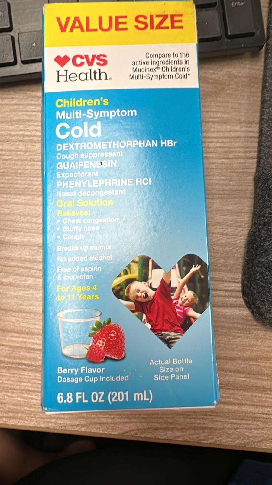 2 Children's Multi-symptom Cold 4 Oz Like Mucinex Cough Chest Nose Relief