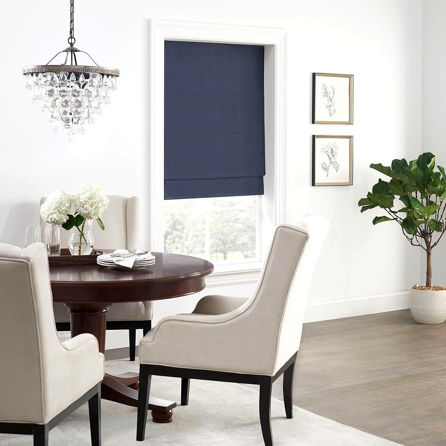 Eclipse Faux Silk 100% Total Blackout Cordless Roman Shade