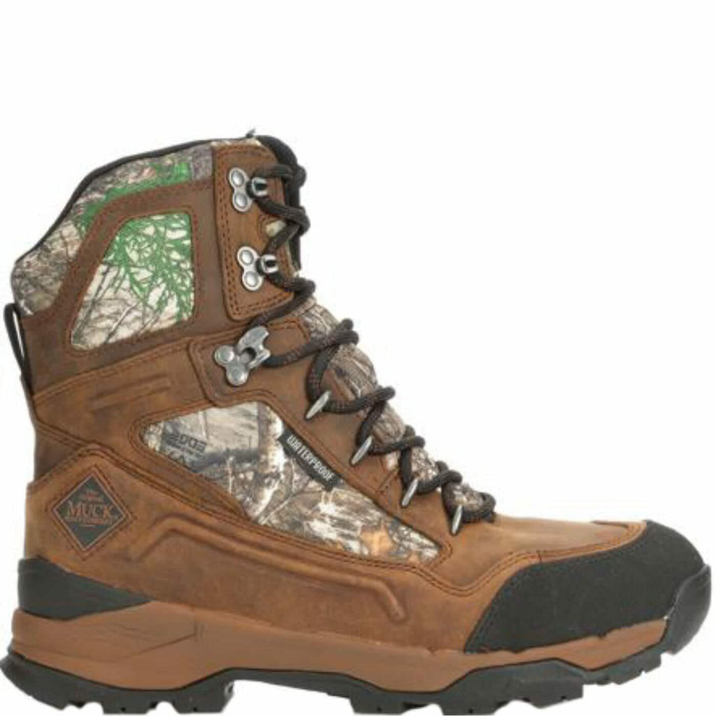 Muck Boot Men's Summit Lace 8" Rain Boot, Black/Graham/Chocolate Brown, 14