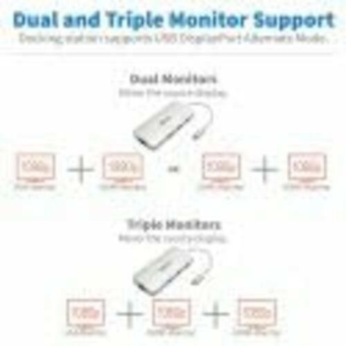 Tripp Lite USB-C Docking Station with Triple Display, 4K @ 60 Hz HDMI,
