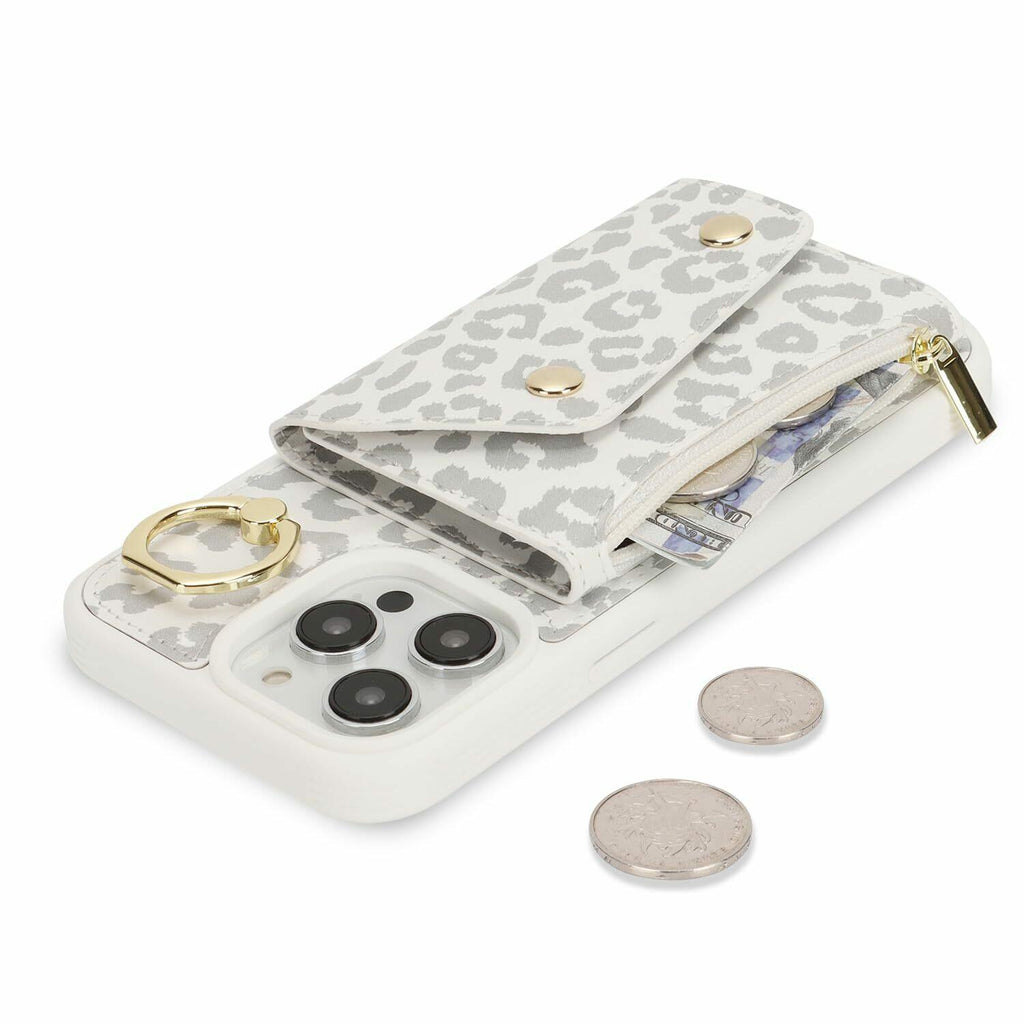 Lipvina for iPhone 15 Pro Max Case Wallet with Card Holder - Zipper PocketCre...