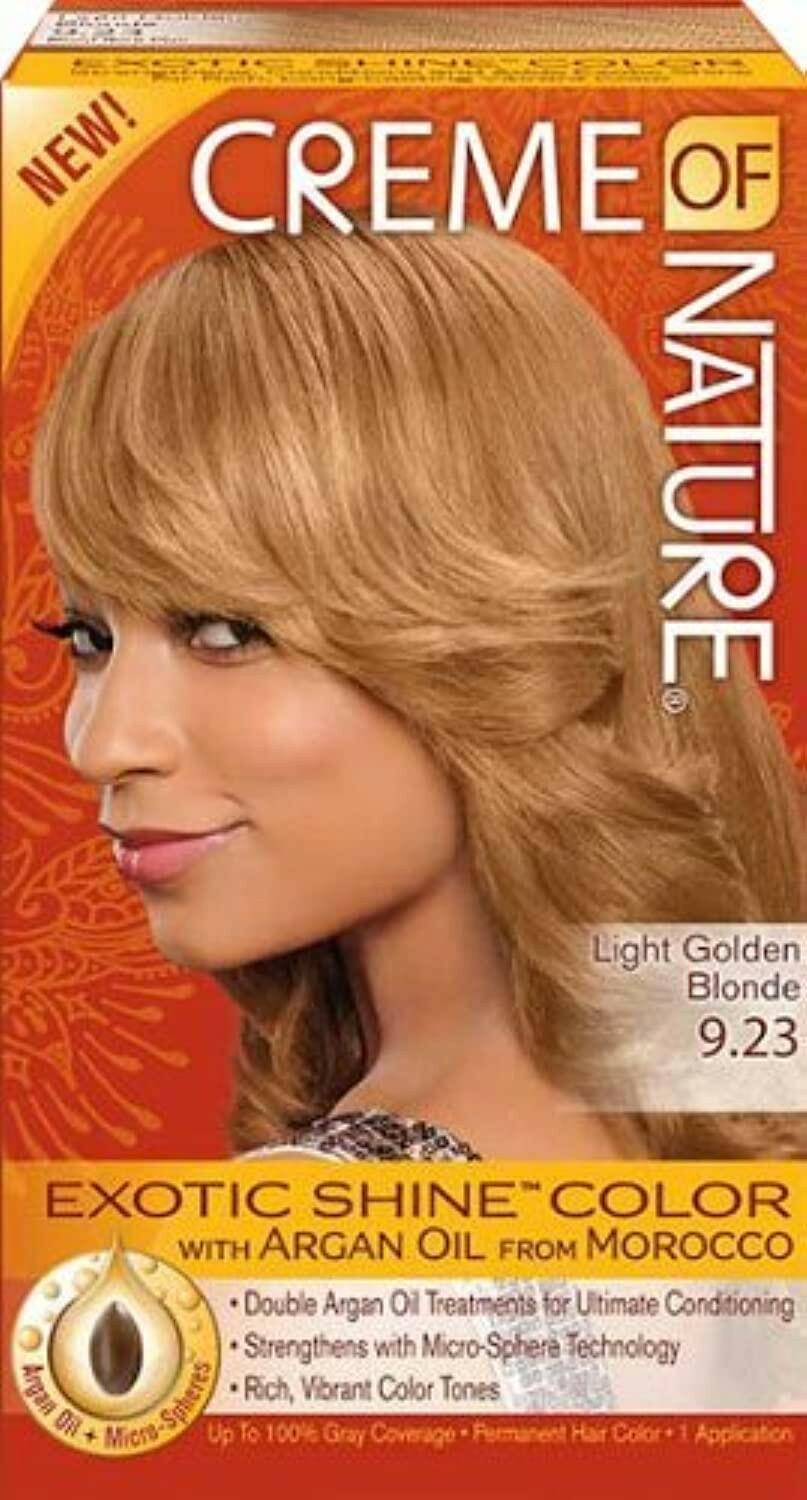 Creme of Nature Exotic Shine Hair Color With Argan Oil from Morocco, 9.23 Light
