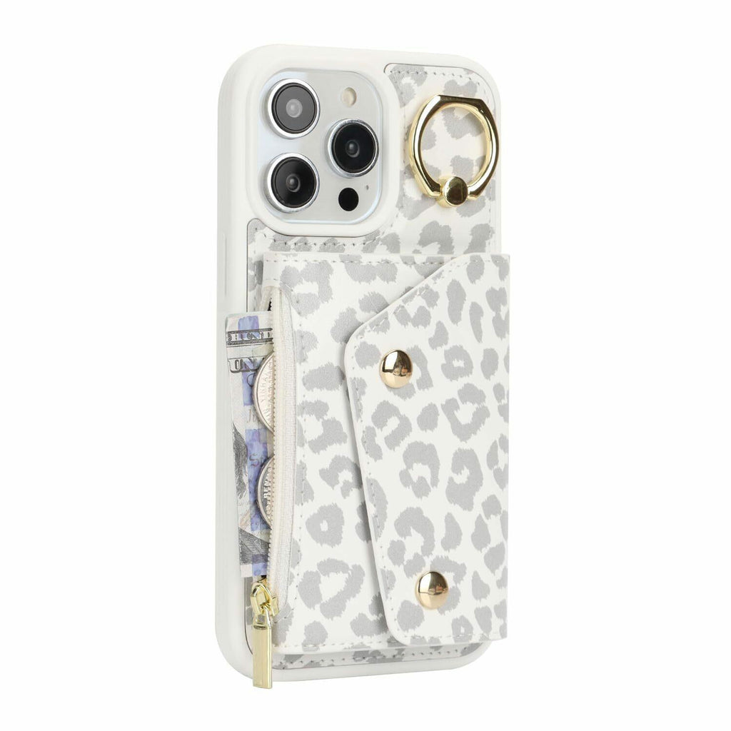 Lipvina for iPhone 15 Pro Max Case Wallet with Card Holder - Zipper PocketCre...