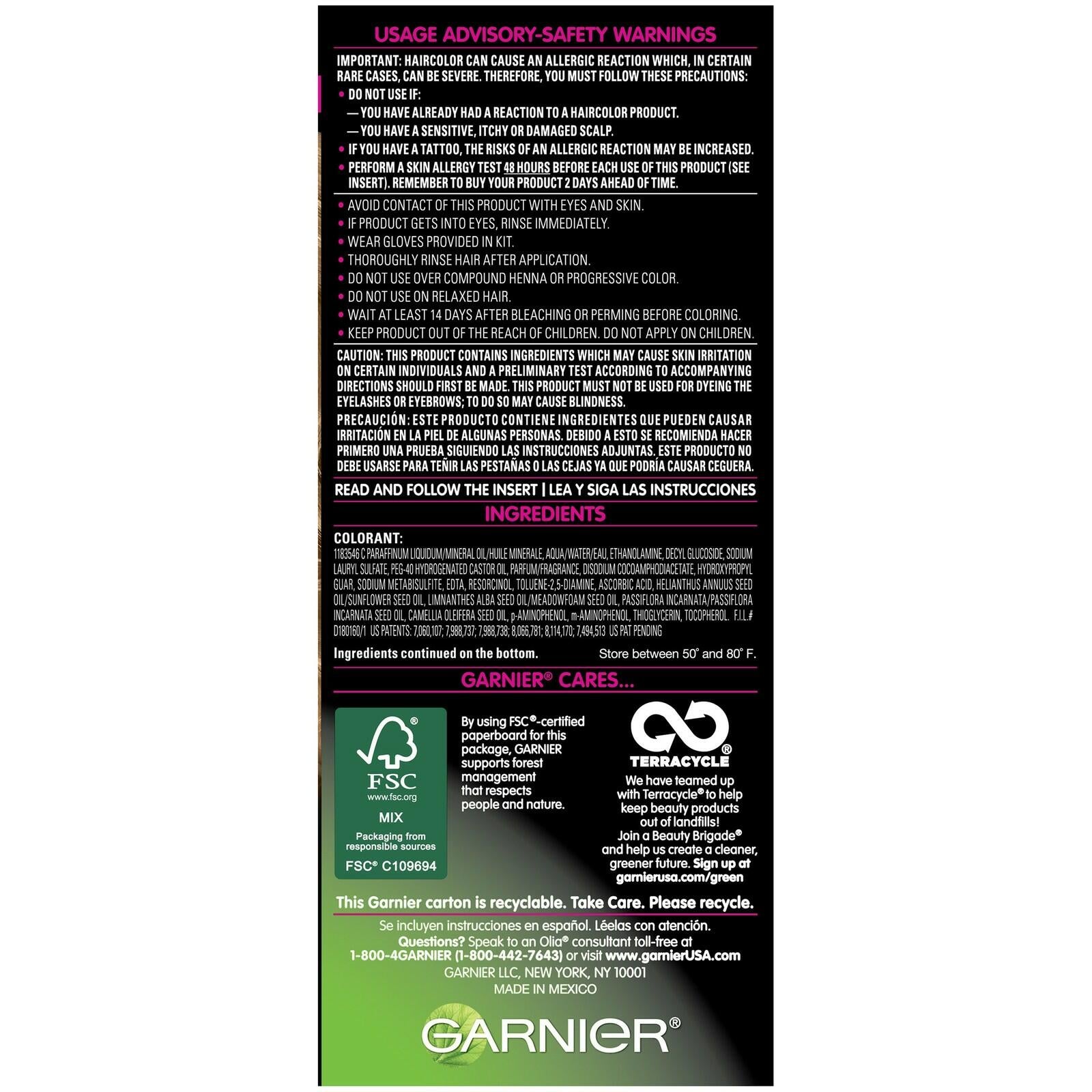 Garnier Olia Ammonia-Free Brilliant Color Oil-Rich Permanent Hair Color, 8.0