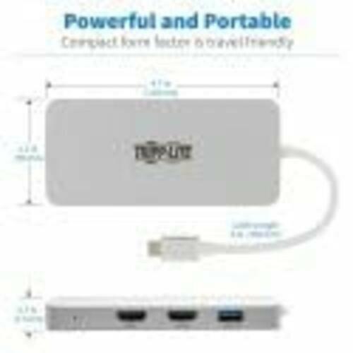 Tripp Lite USB-C Docking Station with Triple Display, 4K @ 60 Hz HDMI,
