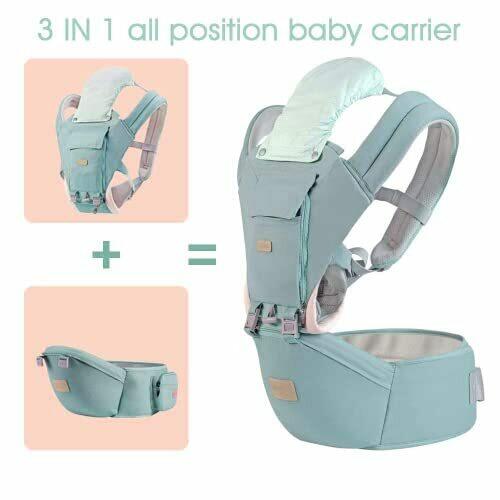 YIYUNBEBE Baby Carrier with Hip Seat Front/Back Baby Holder