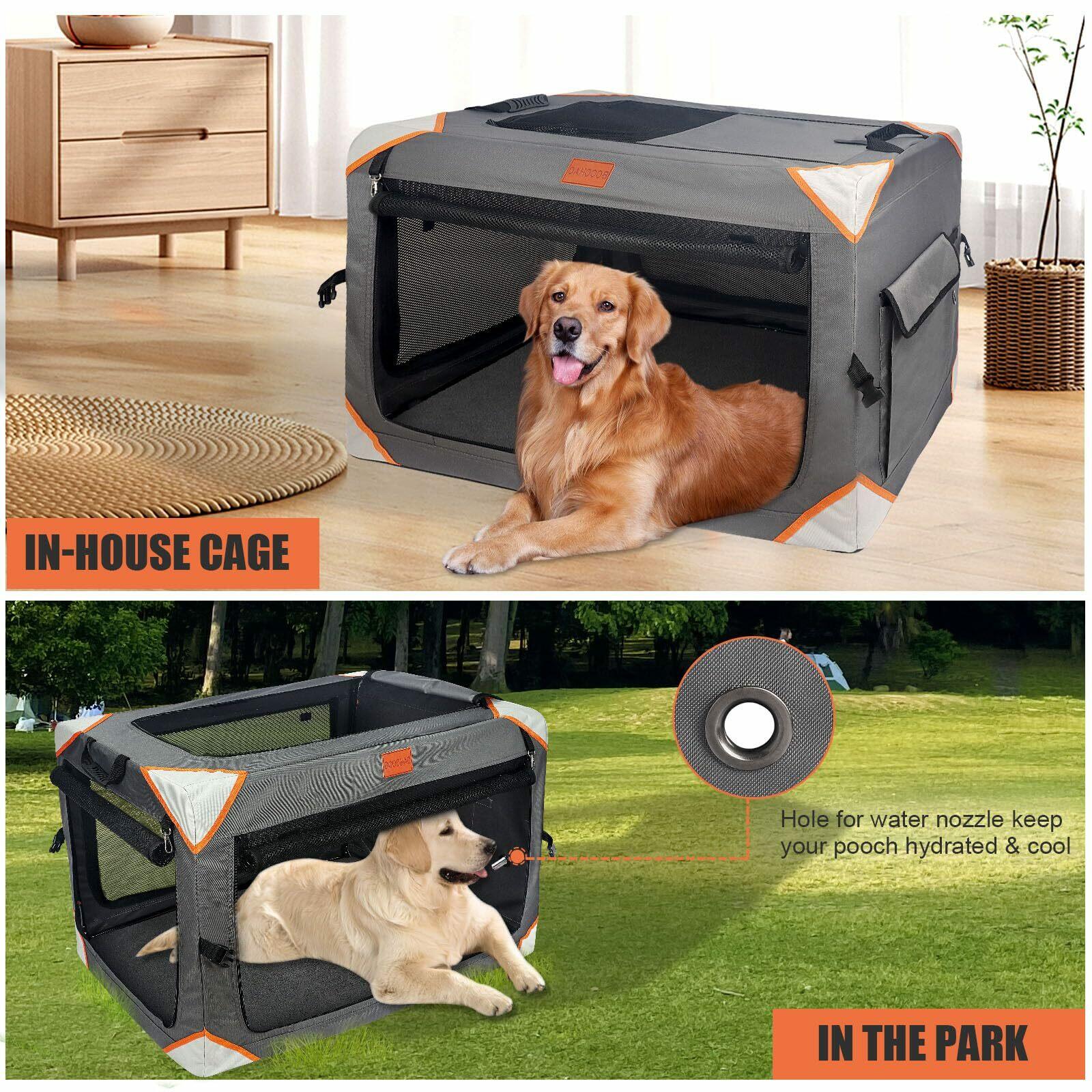 BCOCHAO Collapsible Dog Crate-Portable Dog Travel Crate for Medium