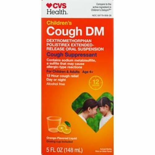 CVS Health Children's 12HR Cough DM Cough Suppressant Liquid, Orange, 5 oz
