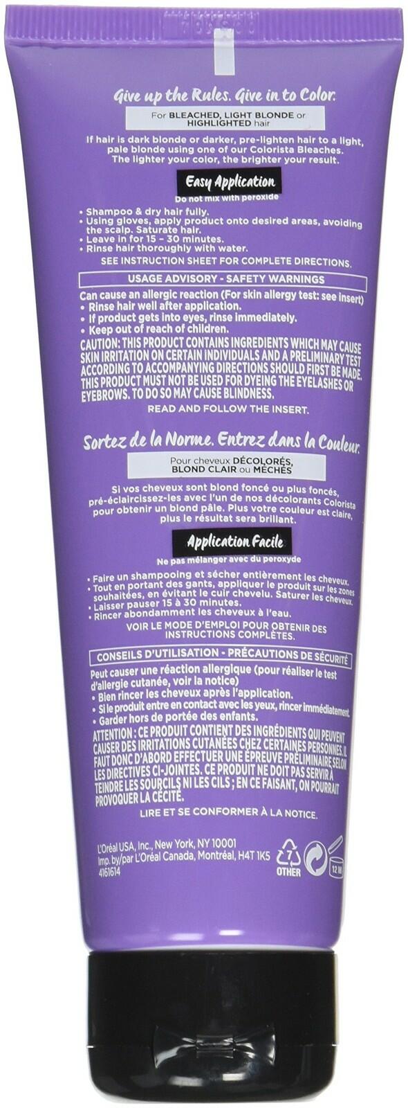 L'Oreal Paris Colorista Semi-Permanent for Light Blonde or Bleached Hair,