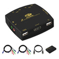 CKL DisplayPort KVM Switch 2 Port with Cables 4K@60Hz 4:4:4 321DP