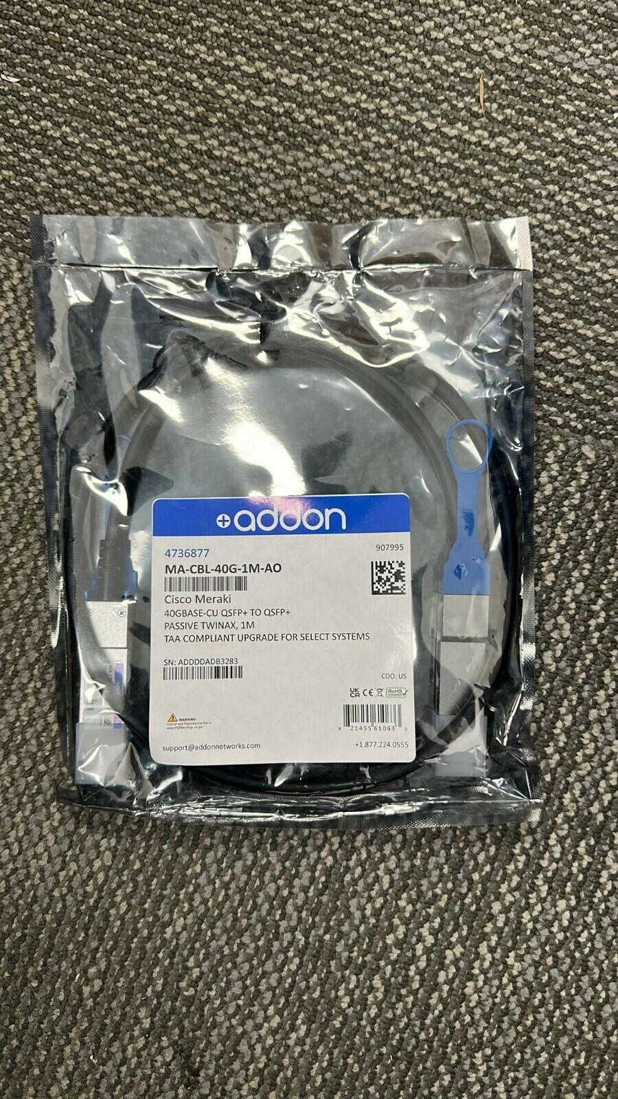 ADD-ON MA-CBL-40G-1M-AO ADDON CISCO MERAKI MA-CBL-40G-1M COMPATIBLE TAA COMPLIAN