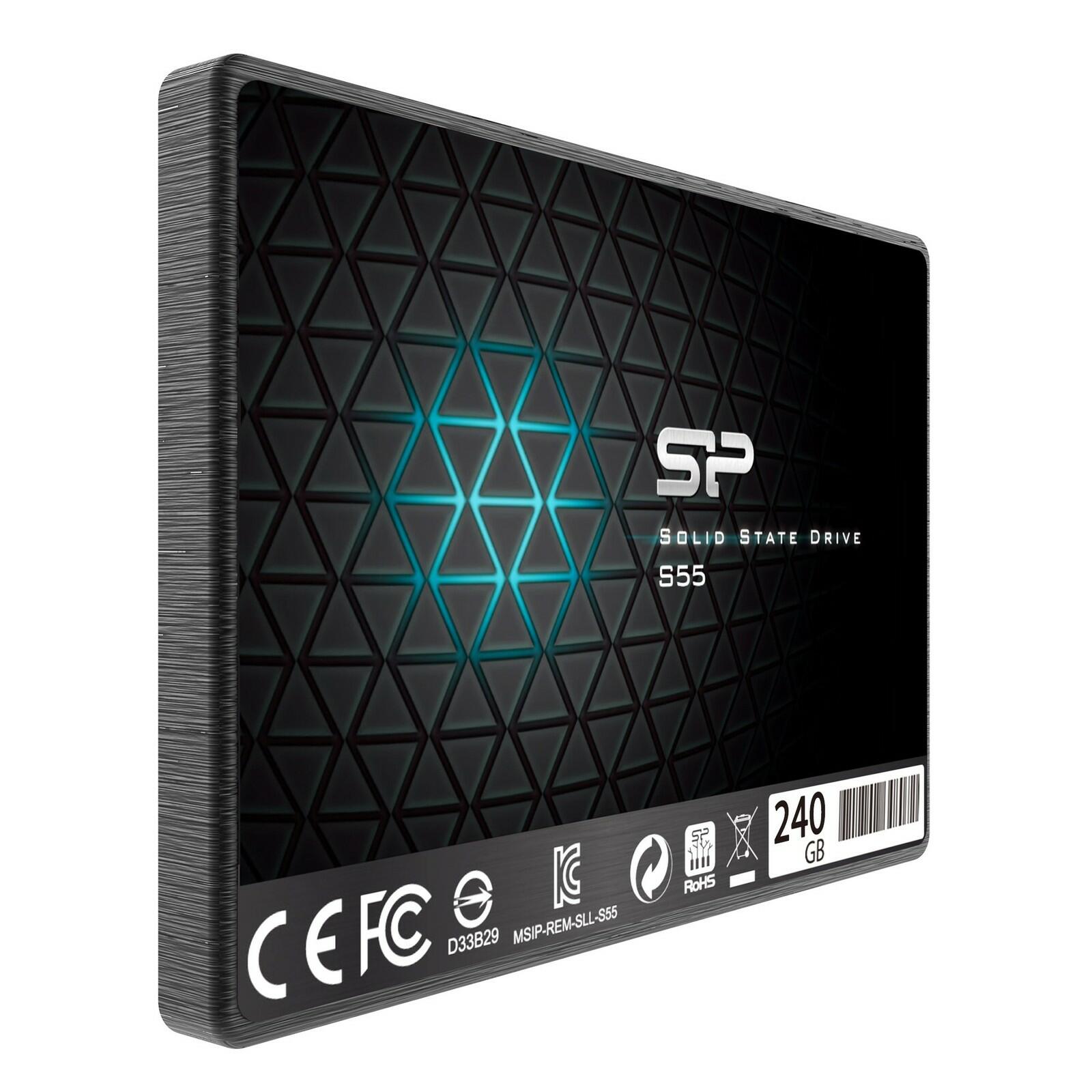 Silicon Power 240GB SSD 3D NAND S55 TLC 7mm (0.28") Internal Solid State Drive
