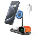 KU XIU Aluminum Alloy 3 in 1 Charging Station for Apple, Magnetic Wireless
