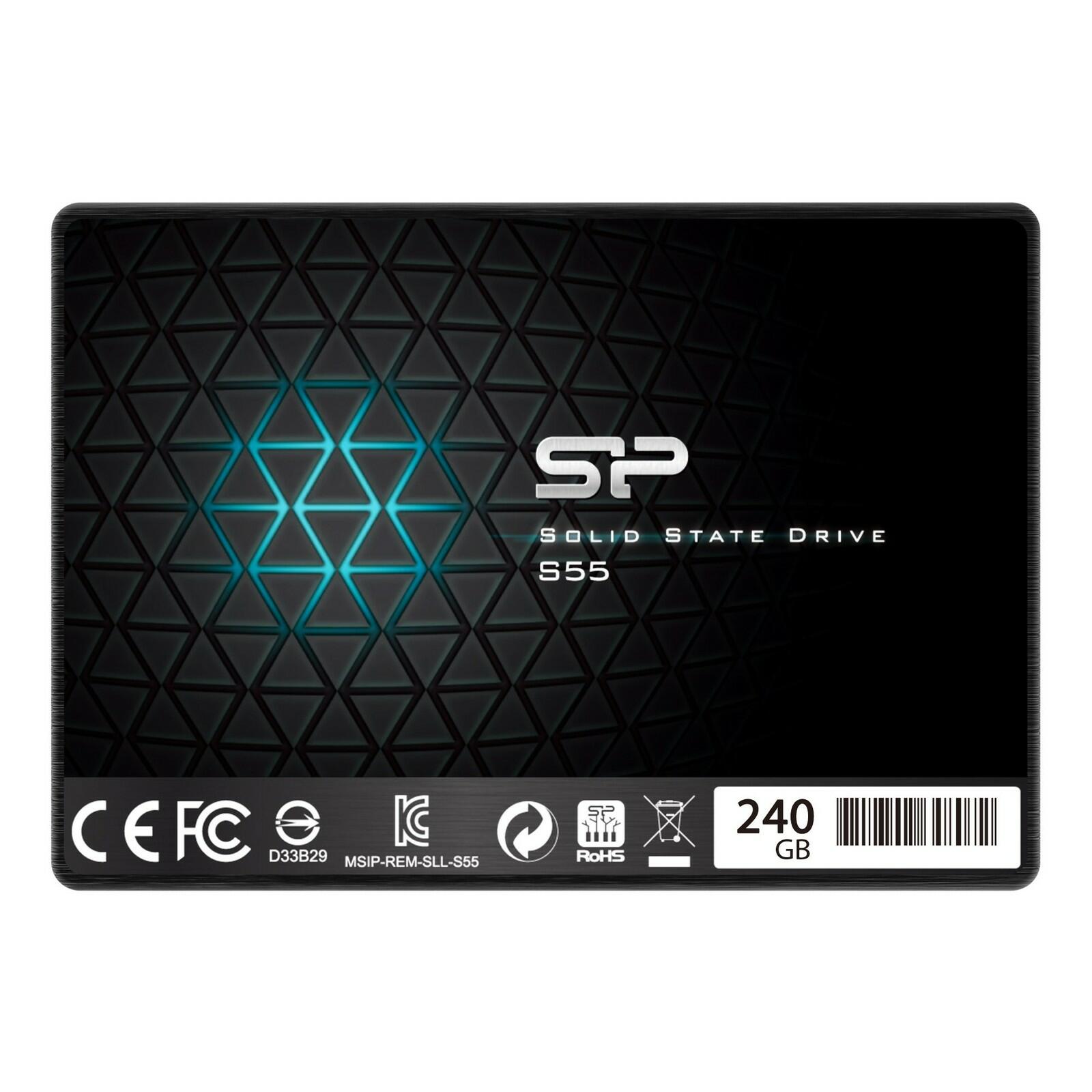 Silicon Power 240GB SSD 3D NAND S55 TLC 7mm (0.28") Internal Solid State Drive