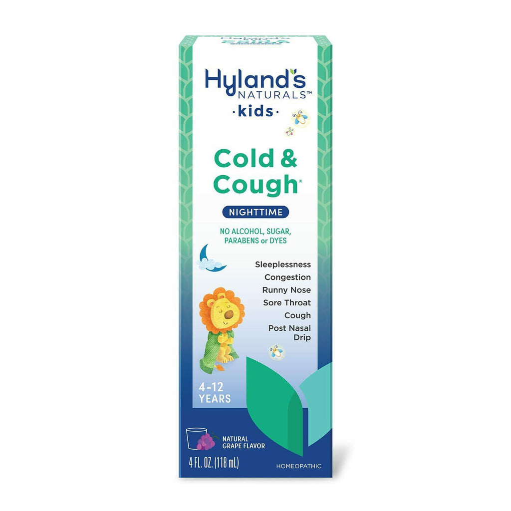 Hyland's Kids Cold and Cough, Nighttime Grape Cough Syrup Medicine for Kids Ages