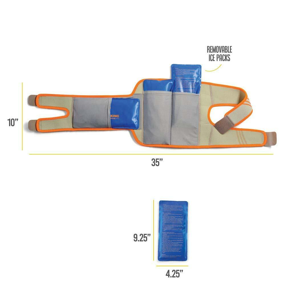 Knee ice wrap, Cold and Hot Adjustable - Knee ice Pack Reusable Gel Compression