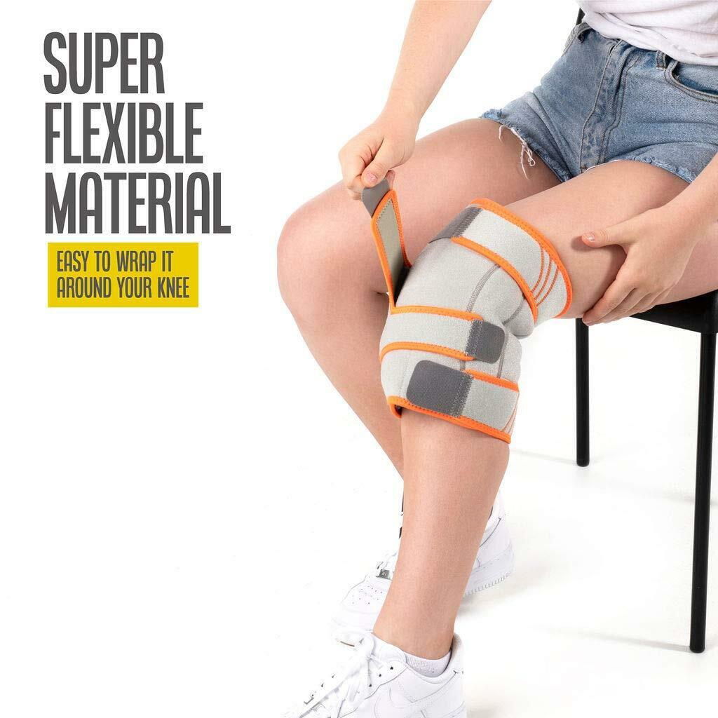 Knee ice wrap, Cold and Hot Adjustable - Knee ice Pack Reusable Gel Compression