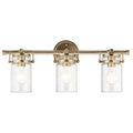 Kichler, Brinley 24" 3 Light Vanity Light with Clear Glass in Champagne Bronze,