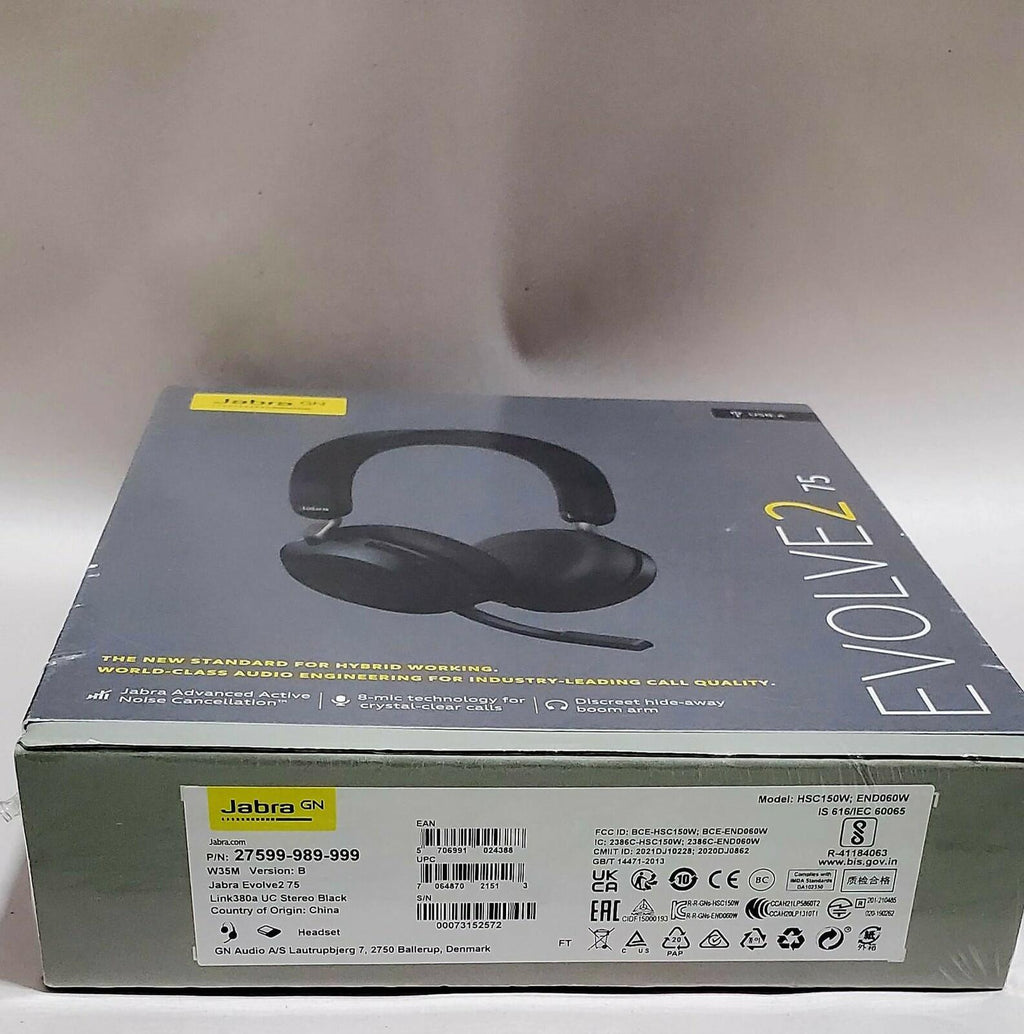 Jabra Evolve2 75 Link380a UC Stereo Blk NEW