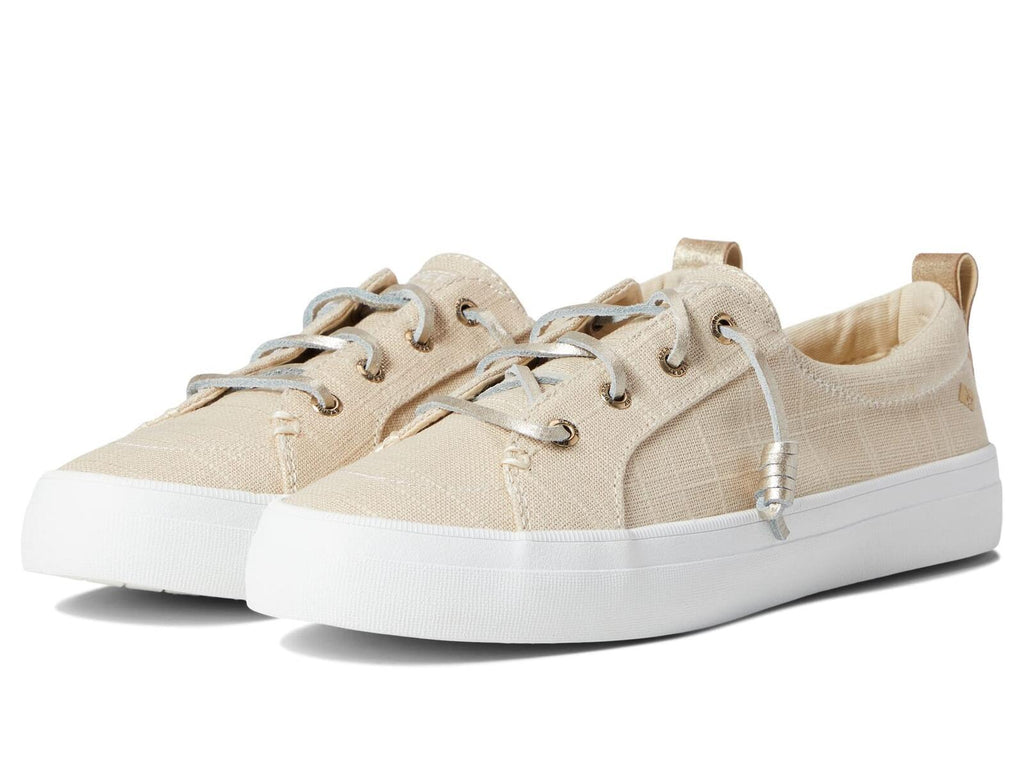 Sperry Women's Crest Vibe Sneaker, Ivory Linen, 9