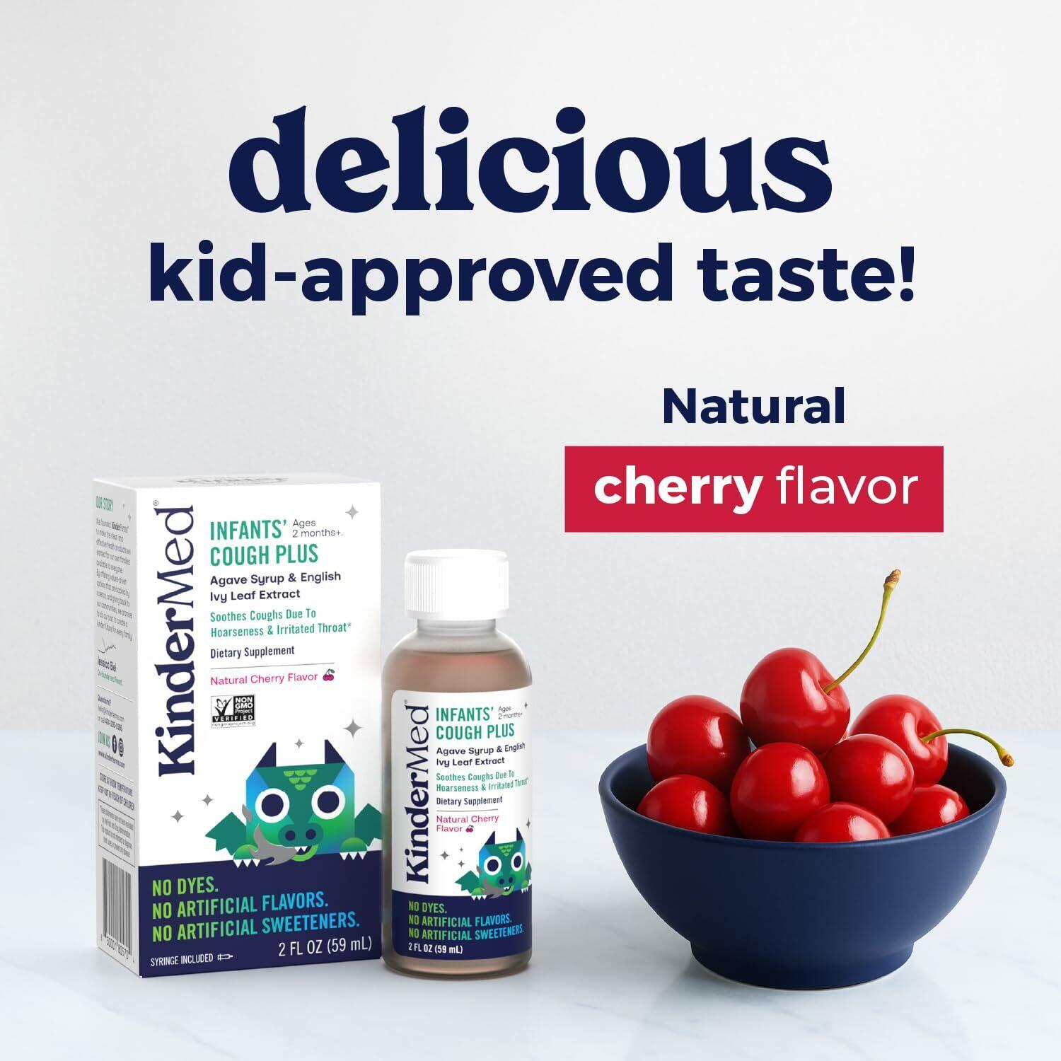 KinderMed Infants' Daytime Cough Plus, Organic Agave Syrup and English Ivy Leaf