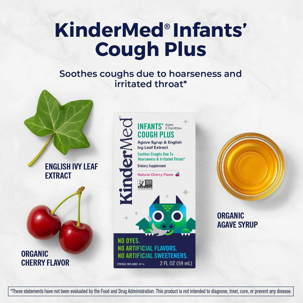 KinderMed Infants' Daytime Cough Plus, Organic Agave Syrup and English Ivy Leaf