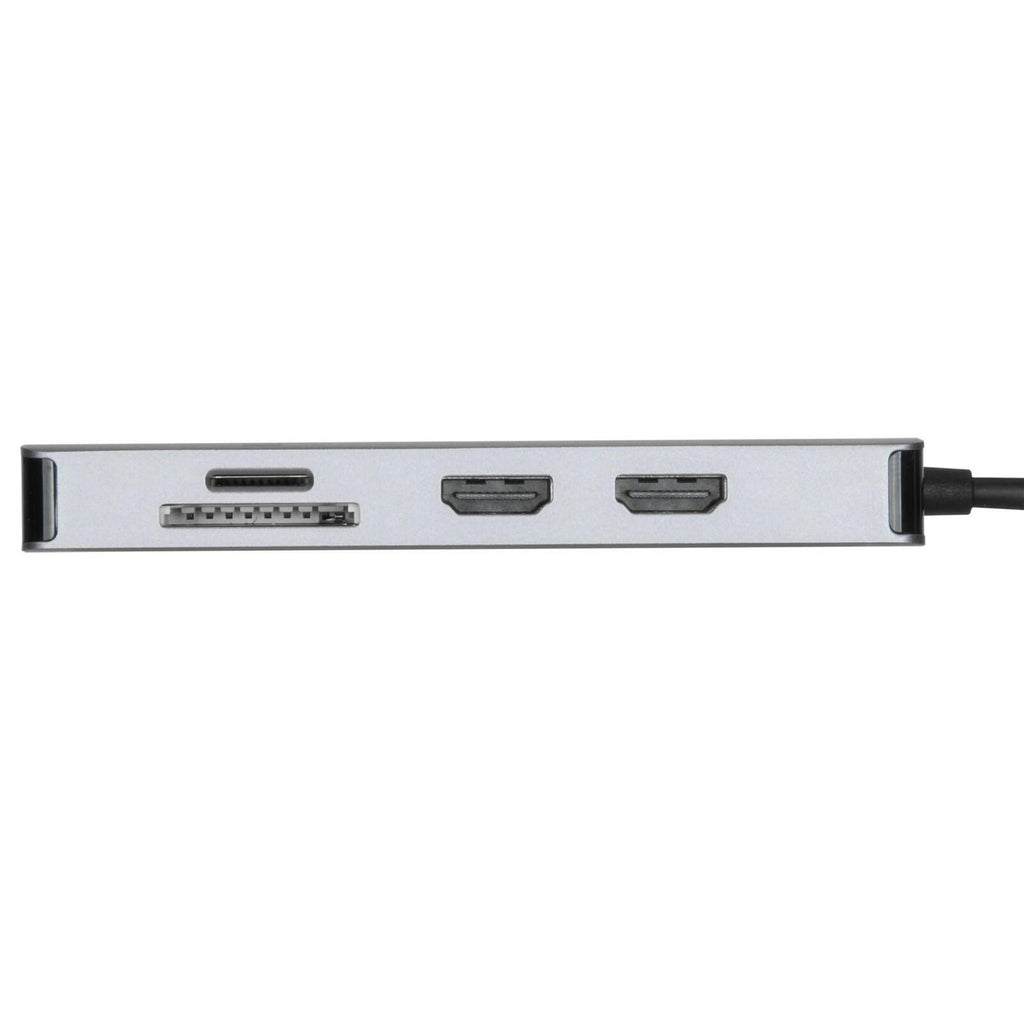 Targus® USB-C Dual HDMI™ Travel Dock, 4-1/2"H x 3"W x 7/8"D, Silver, DSU200TT