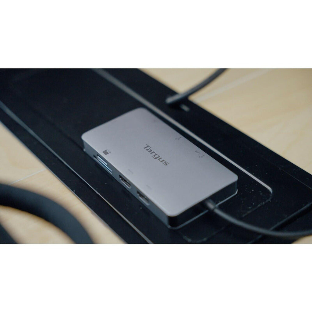 Targus® USB-C Dual HDMI™ Travel Dock, 4-1/2"H x 3"W x 7/8"D, Silver, DSU200TT
