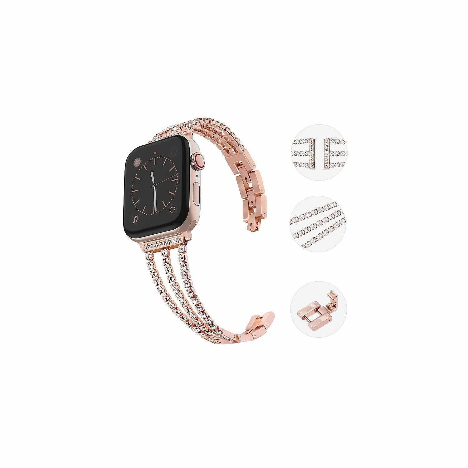 WorryFree Gadgets Bling Band Compatible with Apple Watch Band 38mm 40mm 41mm
