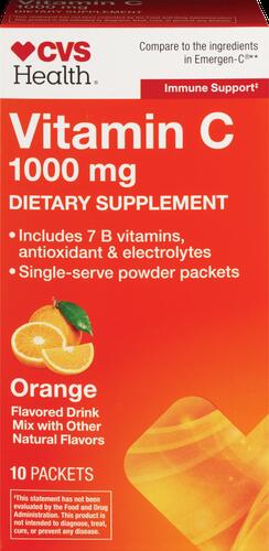 CVS Health Vitamin C 1000 mg Dietary Supplement Packets, 10 ct