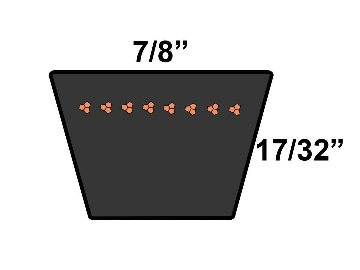 D&D PowerDrive C76 V Belt, Rubber, 7/8" x 80" OC