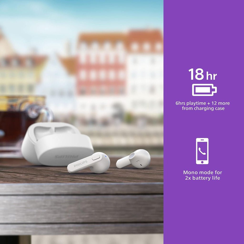 PHILIPS T2236 True Wireless Headphones with IPX4 Water Resistance and